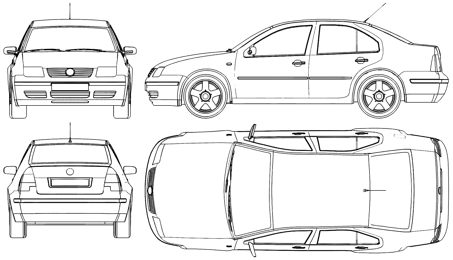 Volkswagen Polo vi Blueprint