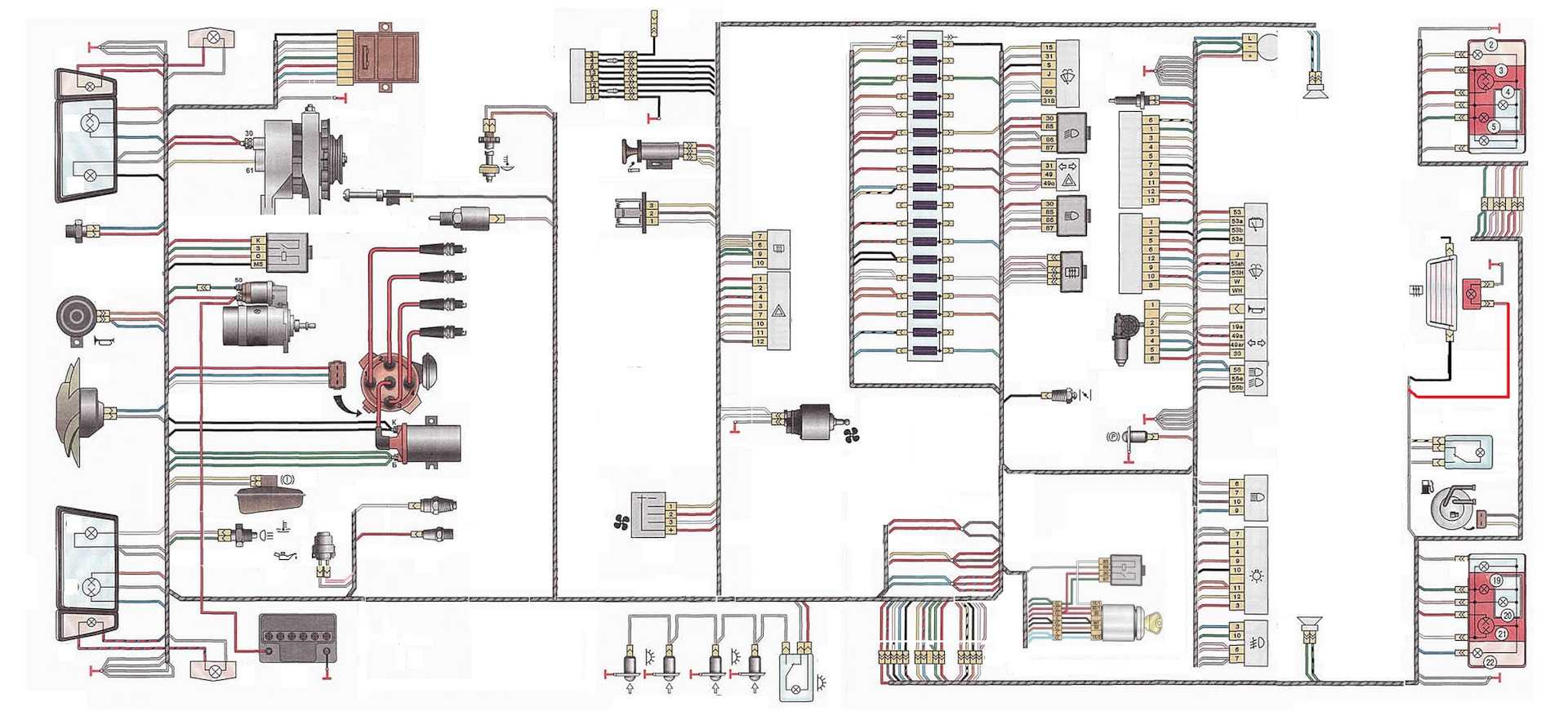 Схема электропроводки заз 110307 - 91 фото