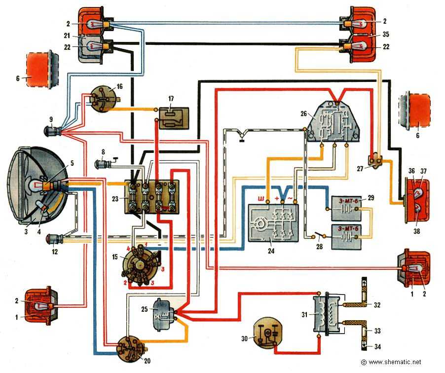 Схема проводки камаз 5320: цветная с описанием. топтехник.ру