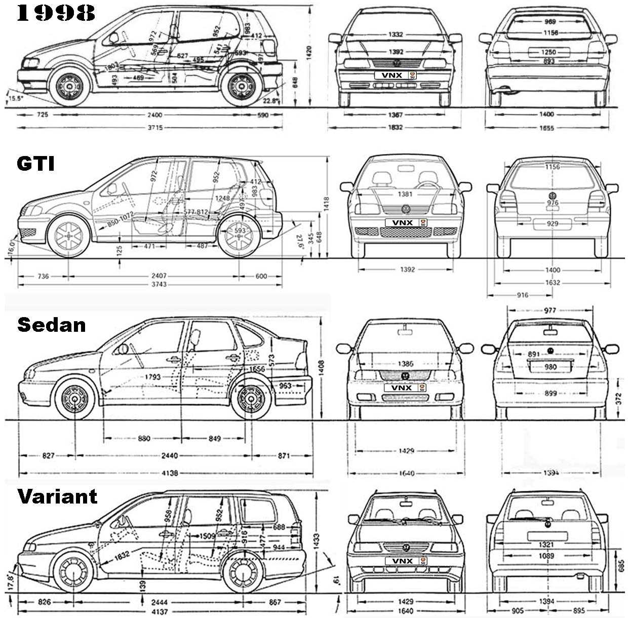 Volkswagen polo classic 1.4: технические характеристики