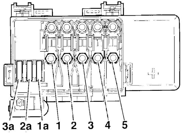 Схема расположения блоков предохранителей и реле Фольксваген Гольф 5 Расшифровка элементов, описание для Джетты 5 на бензине и дизеле