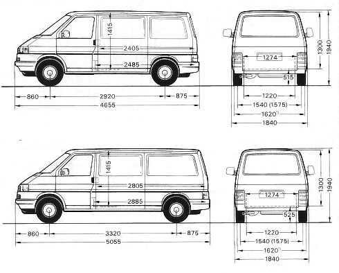 Пределы накачки шин Volkswagen Transporter поколений Т3, Т4, Т5, Т6 Нормы давления грузового и пассажирского транспорта Мультивен и Каравелла