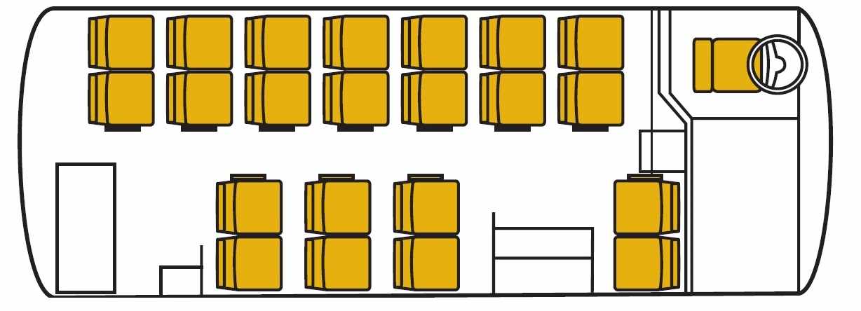 Схема рассадки детей в автобусе для гаи образец